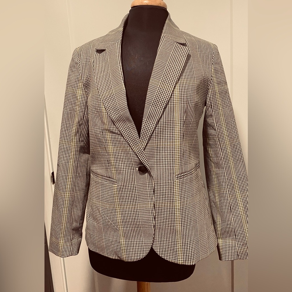 Plaid lined tailored  business Suit jacket